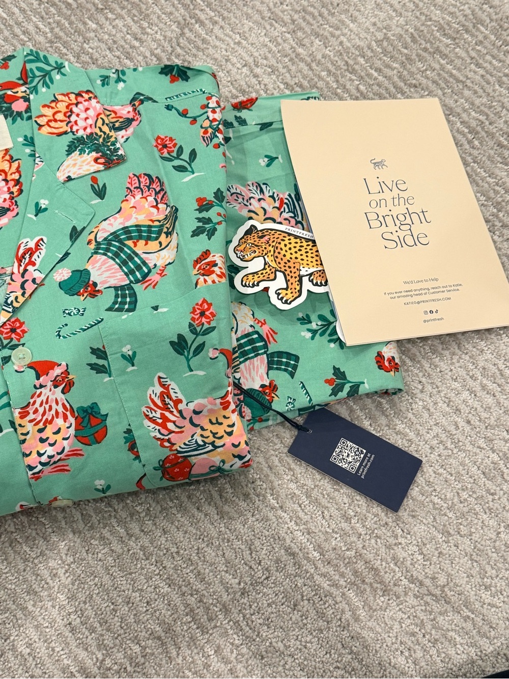 Printfresh Christmas hens pajamas, long sleeve - Picture 2 of 2